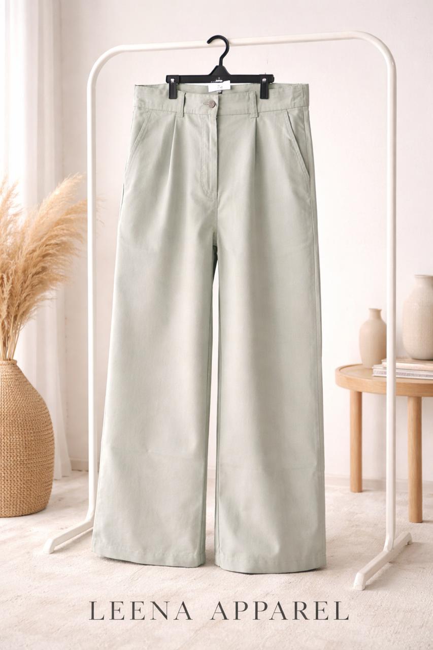 Soft Sage Wide leg Pants