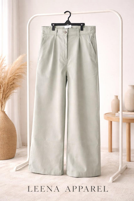 Soft Sage Wide leg Pants