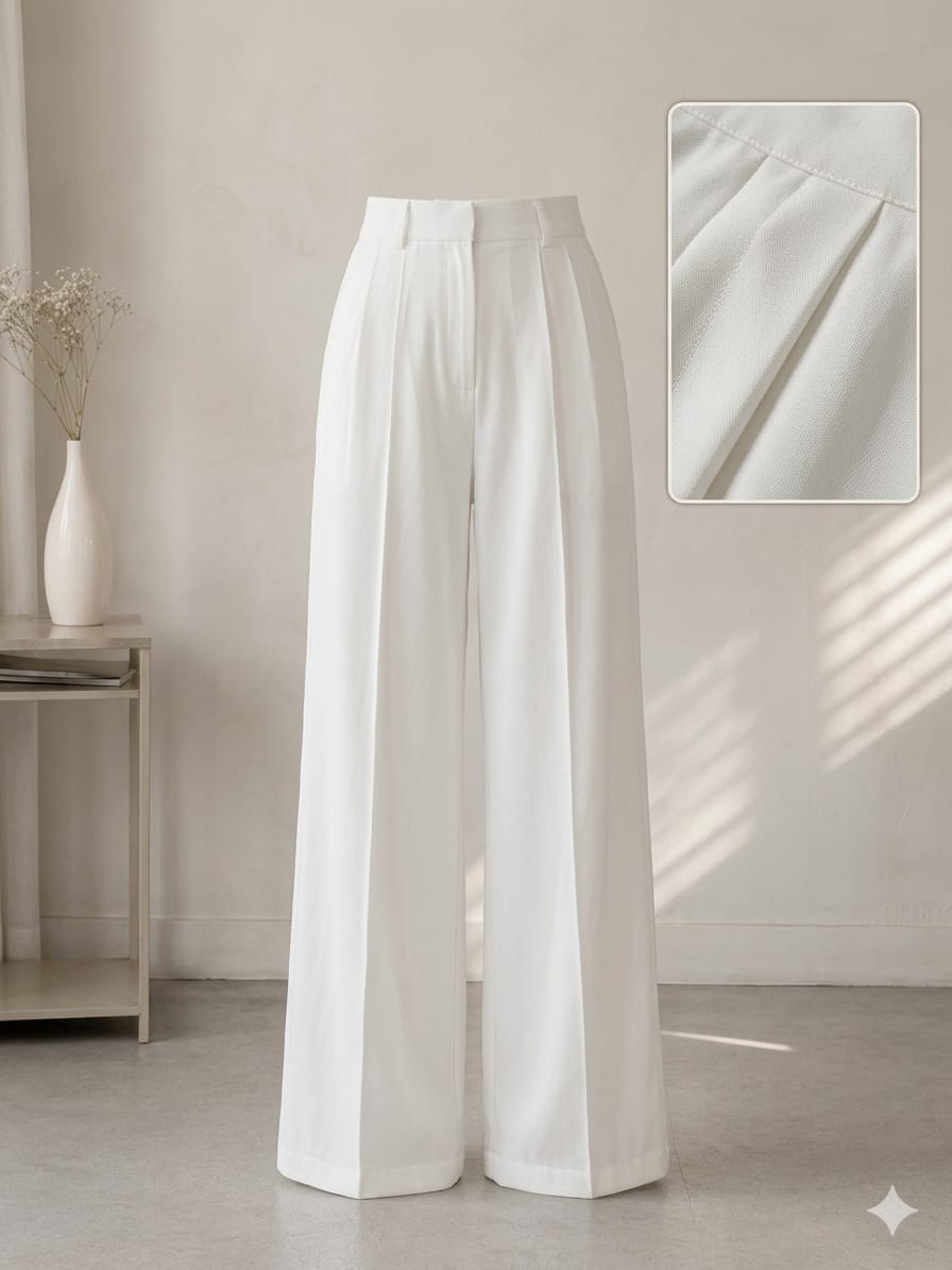Elegant High-Waisted Wide-Leg Trousers